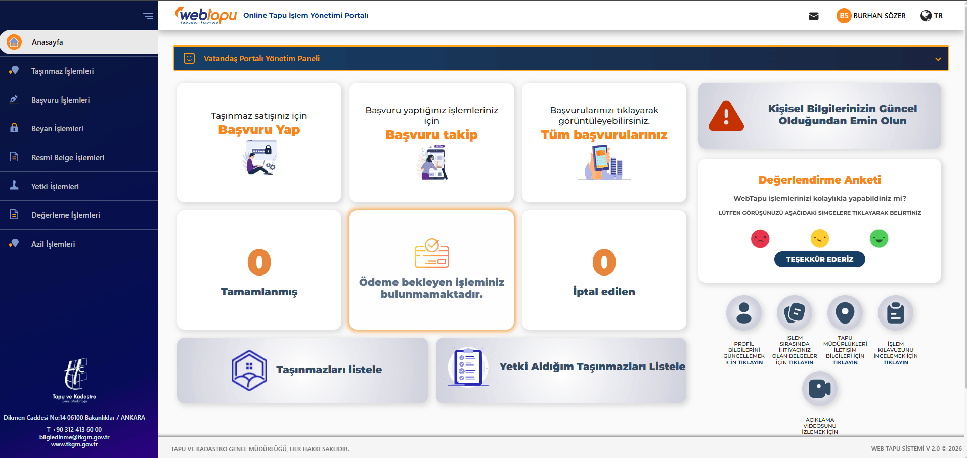 Webtapu — TKGM National Real Estate Platform image